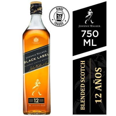 Whisky JOHNNIE WALKER Black Label Botella 750ml1