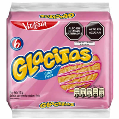 Victoria Glacitas Galleta Sabor Fresa Pack 6und