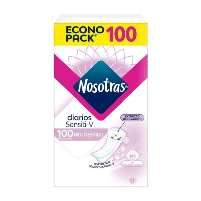 Nosotras Protectores Diarios Sensitive Multiestilo Caja 100und