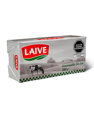 Laive Mantequilla sin Sal Barra 180gr