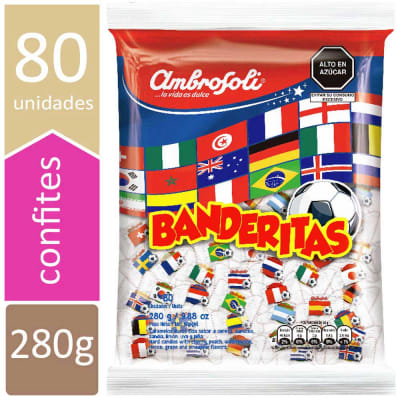 Ambrosoli Caramelo Banderitas  80 uni1