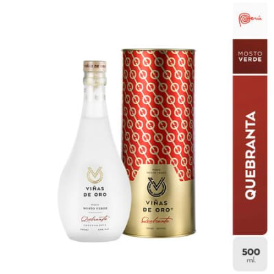 Pisco Mosto Verde Quebranta Viñas de Oro Colección Premium Botella 500ml