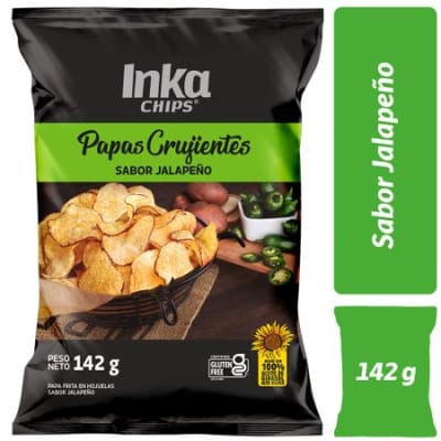 Inka Chips Papas Sabor Jalapeño Bolsa 135gr