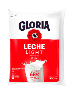 Gloria Leche Light UHT Bolsa 900ml1