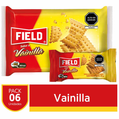 Field Galleta Sabor Vainilla Pack 6und