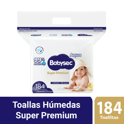 Babysec Toallitas Húmedas Super Premium Bolsa 184und