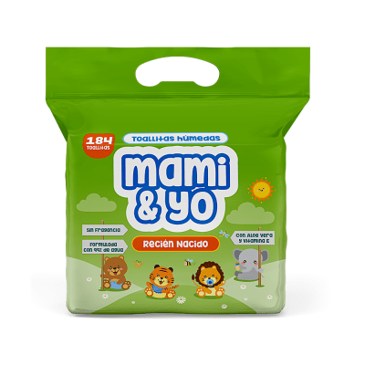 Mami & Yo Toallitas Húmedas Recién Nacido Bolsa 184und1