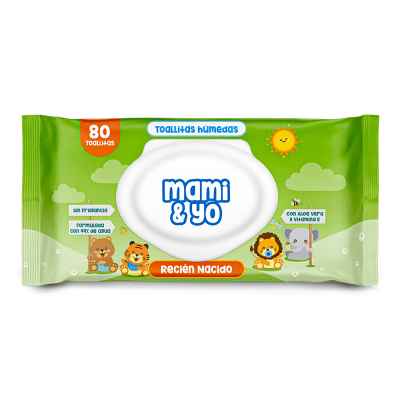 Mami & Yo Toallitas Húmedas Recién Nacido Bolsa 80und