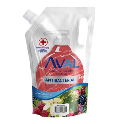 Aval Jabón Líquido Antibacterial Frutos Rojos Doypack 800ml