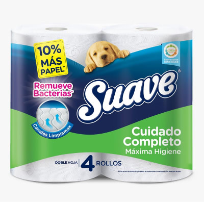 Suave Papel Higiénico Cuidado Completo 4und1