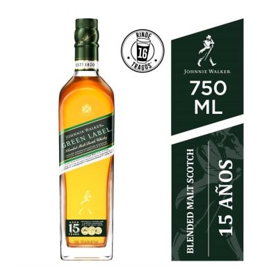 Whisky Johnnie Walker Green 15 Años Botella 750ml1