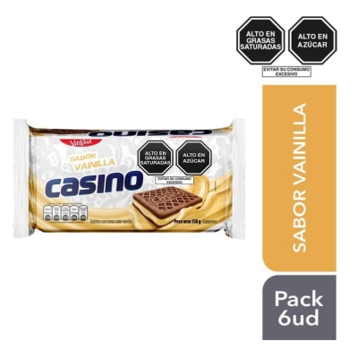 Victoria Casino Galleta Sabor Vainilla Pack 6und