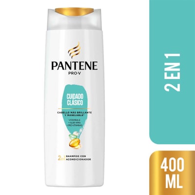 Pantene Shampoo 2en1 Cuidado Clásico Frasco 400ml