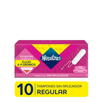 Nosotras Tampones Regular sin Aplicador Caja 10und1