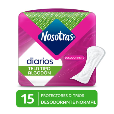 Nosotras Protectores Diarios Normal Desodorante Bolsa 15und1