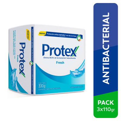 Protex Jabón Fresh Barra 110gr Pack 3und1
