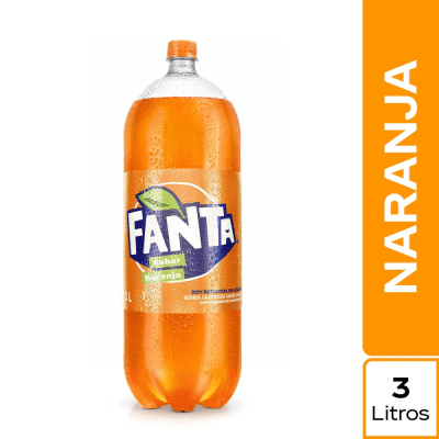 Fanta Gaseosa Sabor Naranja Botella 3lt