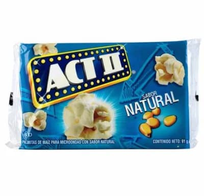 ACT II Pop Corn Sabor Natural 80gr