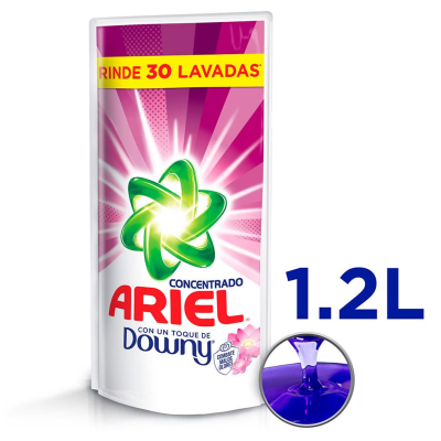 Ariel Detergente Líquido con Downy Doypack 1.2lt