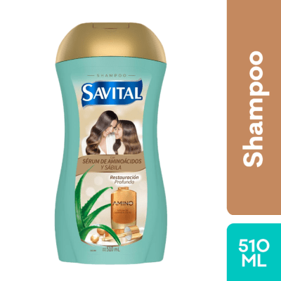 Savital Shampoo Sérum de Aminoácidos y Sábila Frasco 510ml