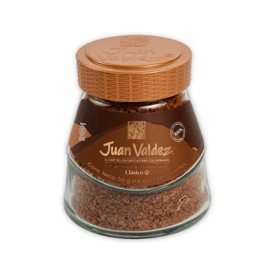 Juan Valdez Café Soluble Liofilizado Clásico Frasco 50gr