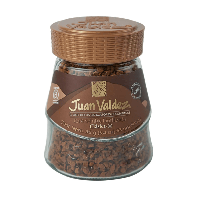 Juan Valdez Café Soluble Liofilizado Clásico Frasco 95gr