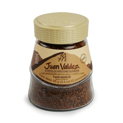 Juan Valdez Café Soluble Liofilizado Vanicanela Frasco 95gr