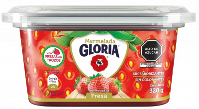 Gloria Mermelada de Fresa Pote 320gr