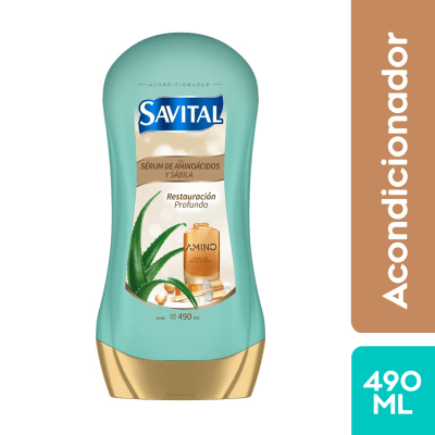 Savital Acondicionador Sérum de Aminoácidos y Sábila Botella 490ml