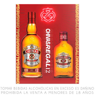 Whisky Chivas Regal 12 Años Botella 700ml + Whisky Chivas Regal 12 Años Botella 200ml1