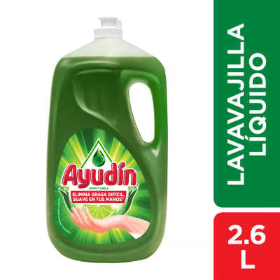 Ayudín Lavavajilla Líquido Limón y Sábila Galón 2.6lt