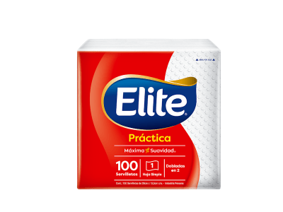 Elite Servilleta Práctica Doblas en 2 X 100und1