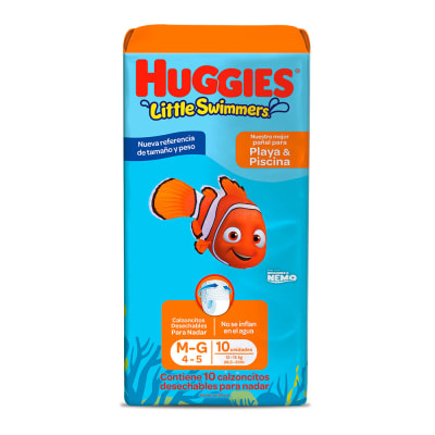 Huggies Pañal Little Swimmers Talla M-G Bolsa 10und