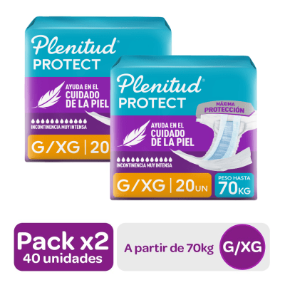 Plenitud Pañal Protect Talla G/XG Pack 2und1