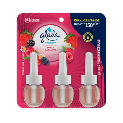 Glade Aceites Naturales Mora Radiante Repuesto 3und1