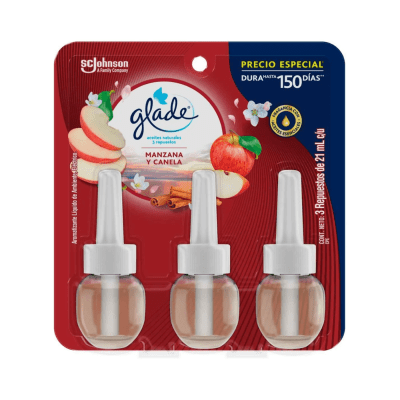 Glade Aceites Naturales Manzana y Canela Repuesto 3und1