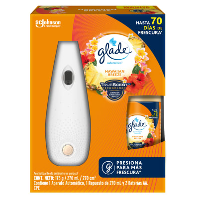 Glade Hawaiian Breeze 1 Aparato Automático + 1 Repuesto Frasco 270ml1
