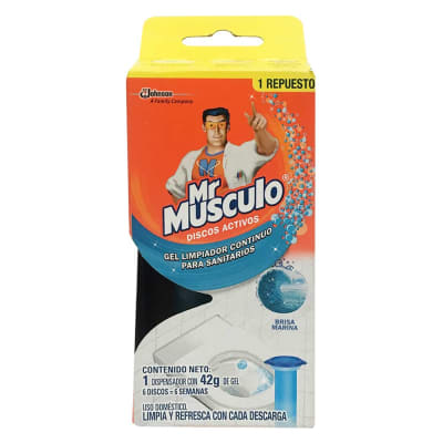 Gel Mr Músculo discos activos para sanitario brisa mar x 42 g1