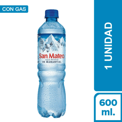 San Mateo Agua con Gas Botella 600ml