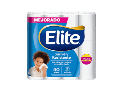 Elite Papel Higiénico Suave y Resistente Maleta 40und1