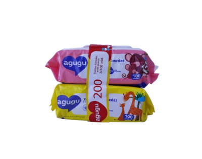 Agugu Toallitas Húmedas Bolsa 100und Pack 2und1