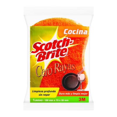 Scotch Brite Fibra Esponja 2en1 Limpieza Delicada