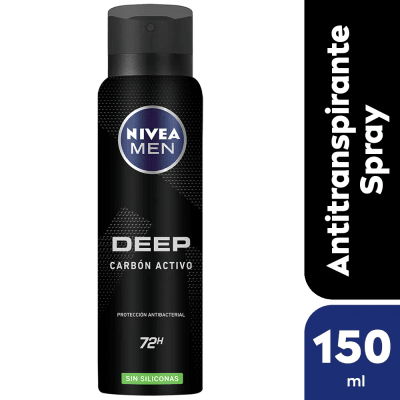 Nivea Men Antitranspirante Deep Carbón Activo Spray 150ml