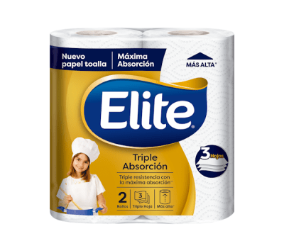 Elite Papel Toalla Triple Absorción Rollo 2und1