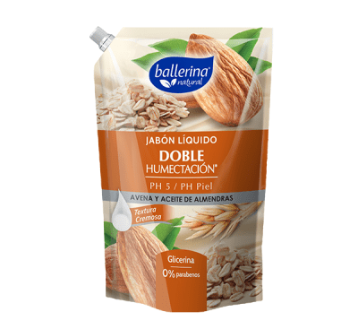 Ballerina Jabón Líquido Avena y Aceite de Almendras Doypack 750ml