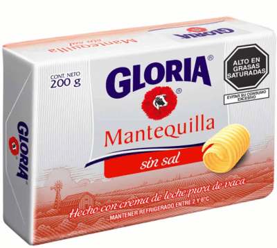 Gloria Mantequilla sin Sal Barra 180gr