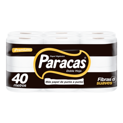 Paracas Negro Papel Higiénico Maleta 12und