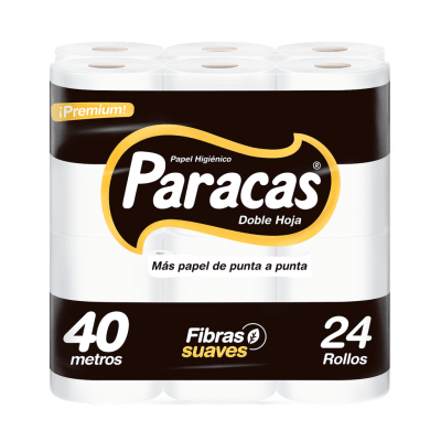 Paracas Negro Papel Higiénico Maleta 24und1