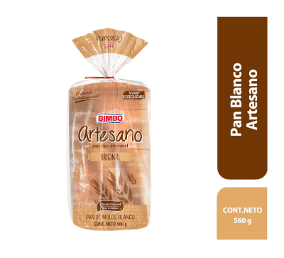 Bimbo Pan de Molde Blanco Artesano Bolsa 560gr