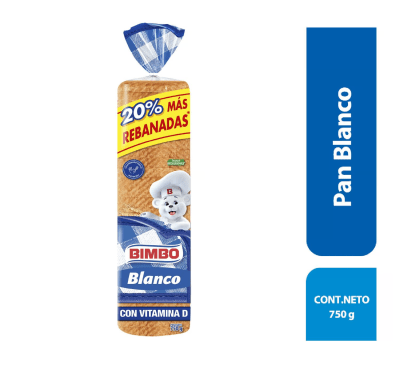 Bimbo Pan de Molde Blanco Bolsa 770gr